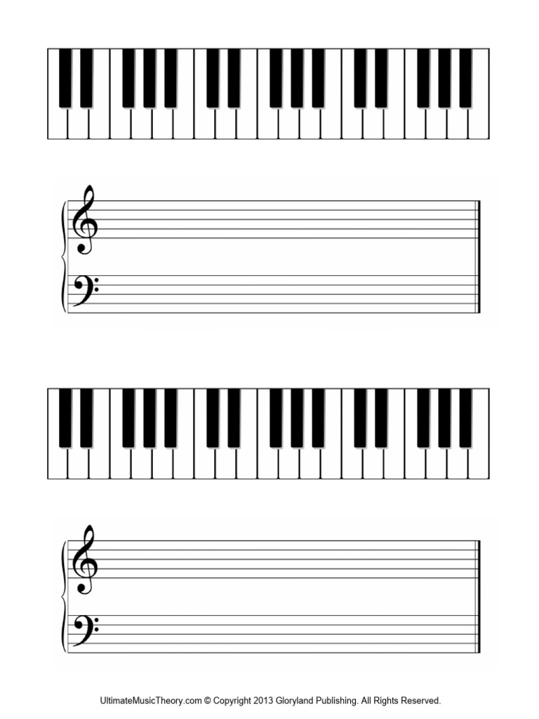 Keyboard and Grand Staff Large | PDF