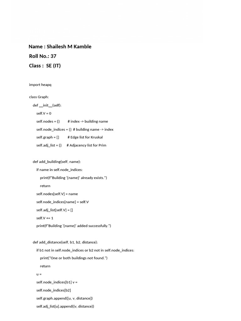 Campus Graph Management System | PDF | Applied Mathematics | Algorithms