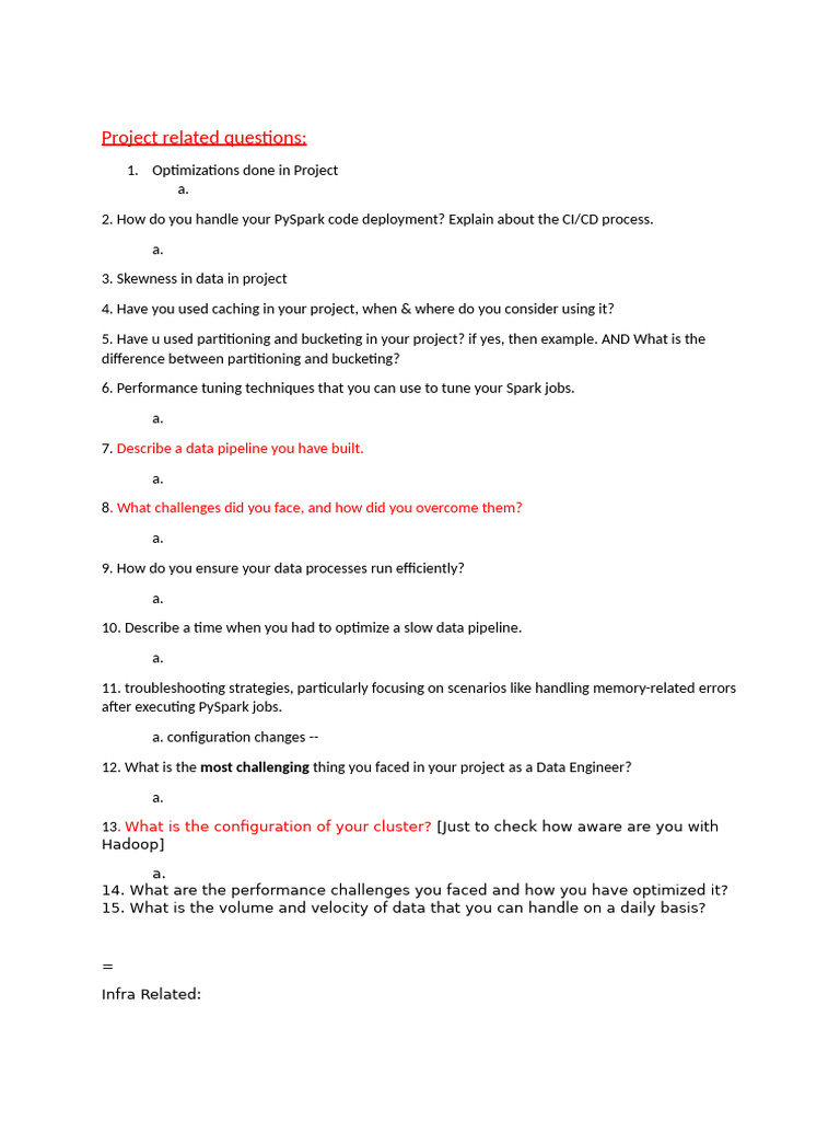 Data Engineering Project Insights and Challenges | PDF | Apache Spark ...