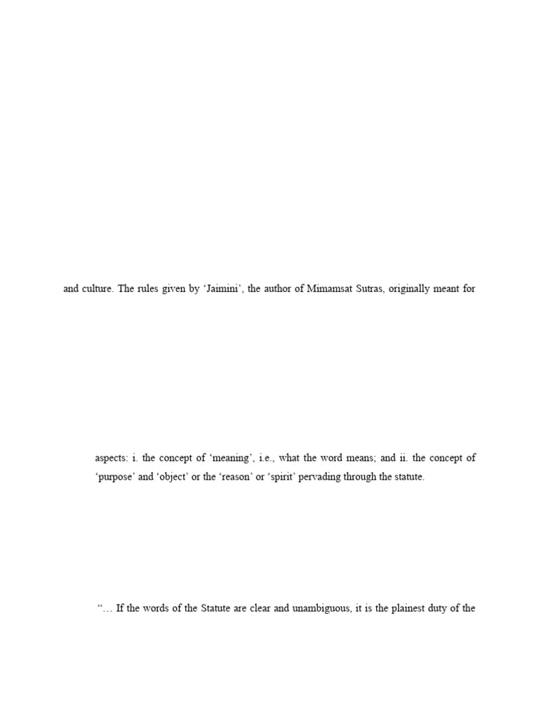 Interpretation of Statutes | PDF | Statutory Interpretation | Plain ...