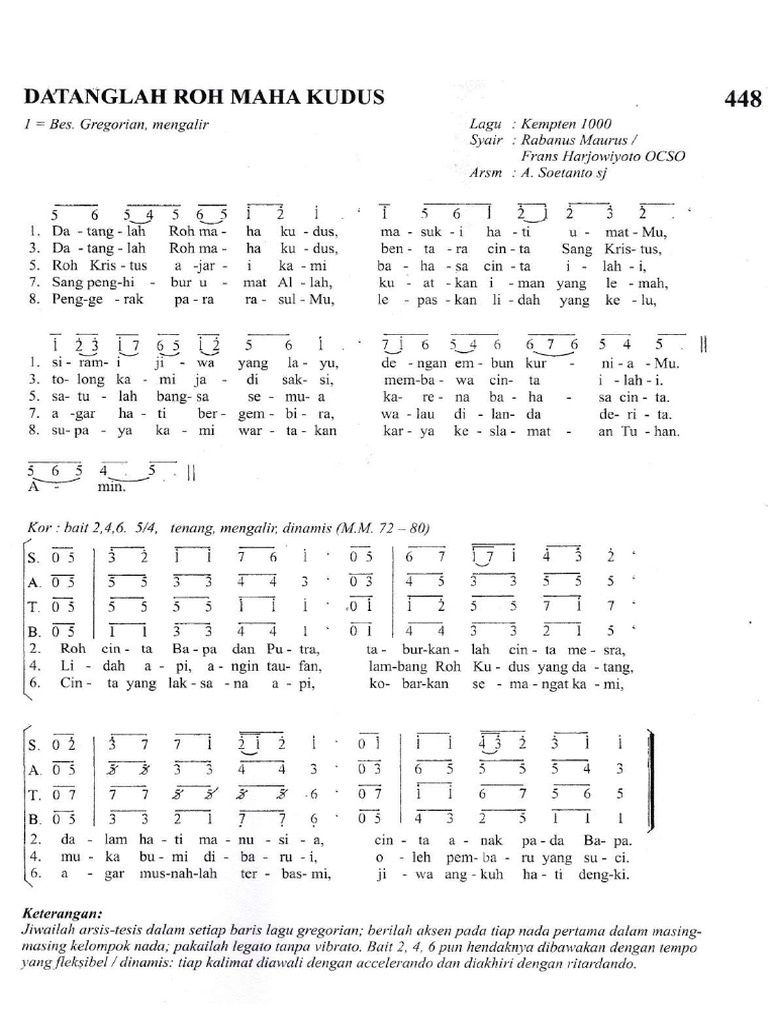 Datanglah Roh MH Kudus | PDF