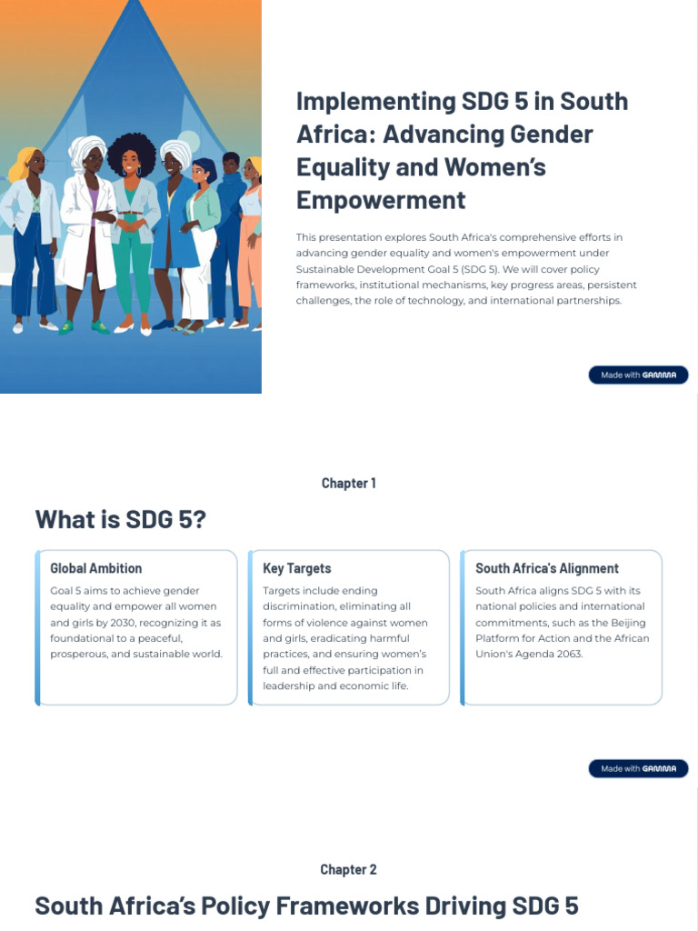 Advancing Gender Equality in South Africa | PDF | Gender Equality ...