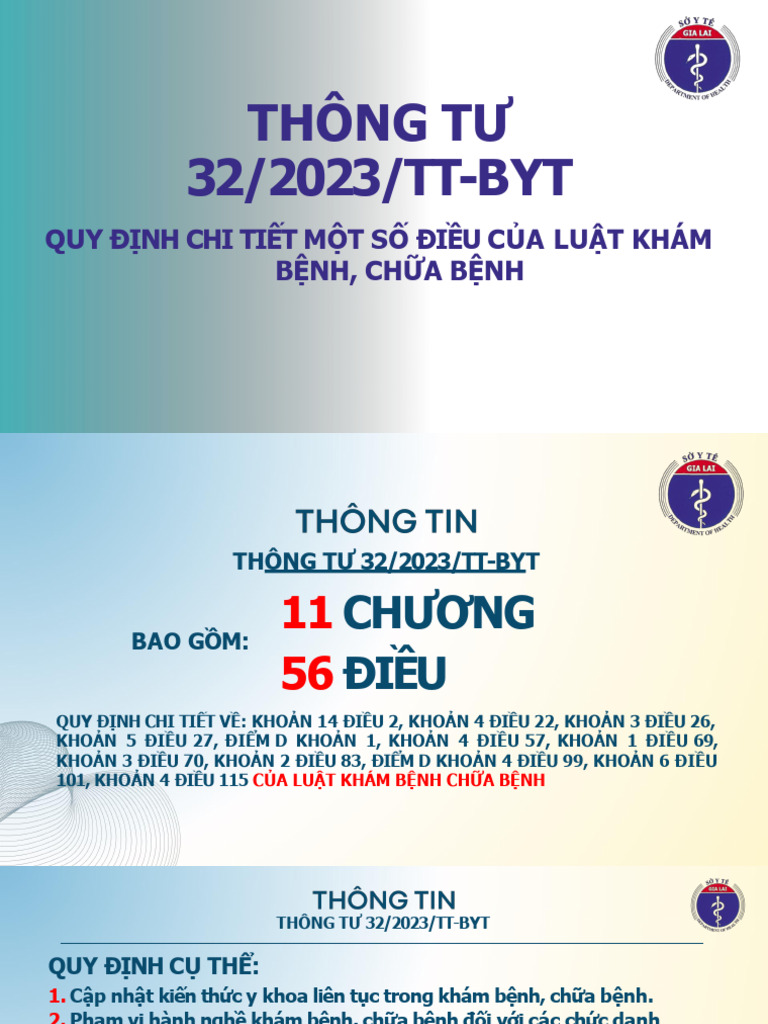 Thong Tu 32 2023 TT Byt | PDF