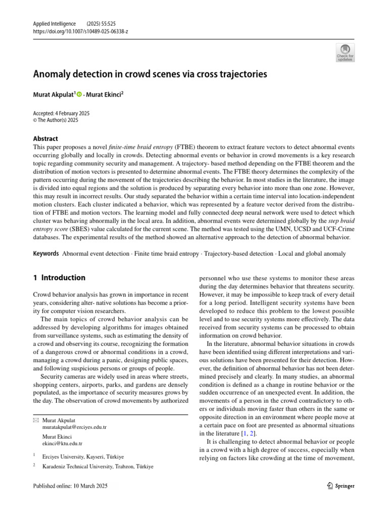 Anomaly Detection in Crowd Scenes | PDF | Deep Learning | Euclidean Vector