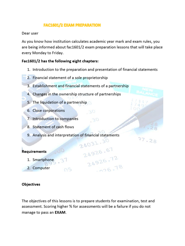 Exam Preparation 083004 | PDF