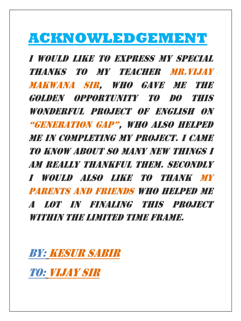 5 Project Acknowledgement | PDF