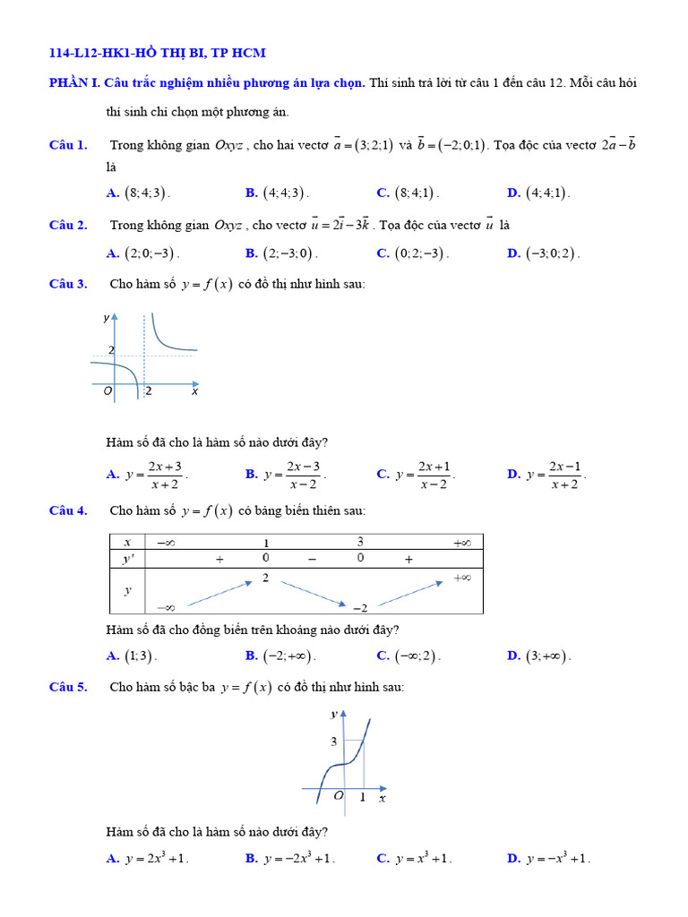l12-Hk1-Hồ Thị Bi, Tp Hcm | PDF