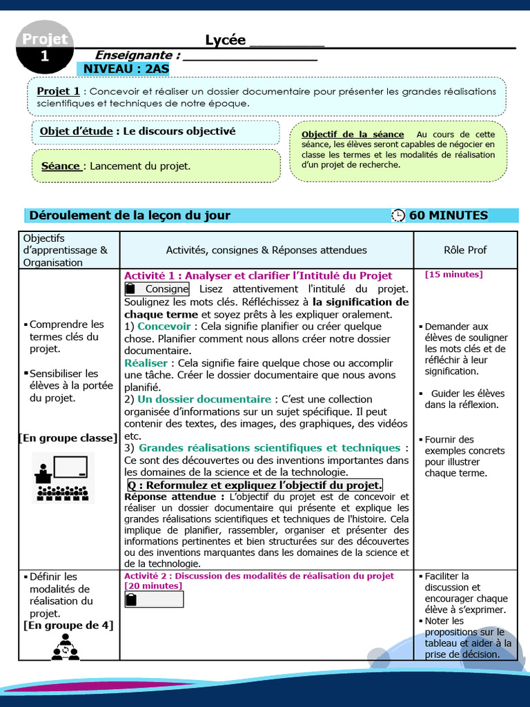 Projet de dossier documentaire scientifique | PDF | Science | Gestion ...