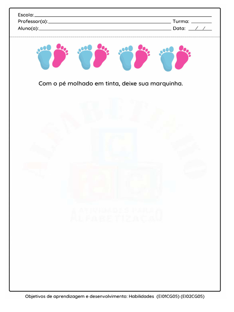 Carimbar o Pezinho Com Tinta | PDF