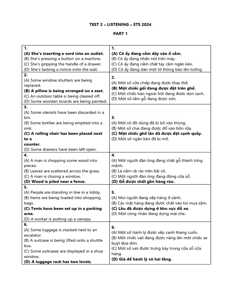 TEST 2 - Listening | PDF