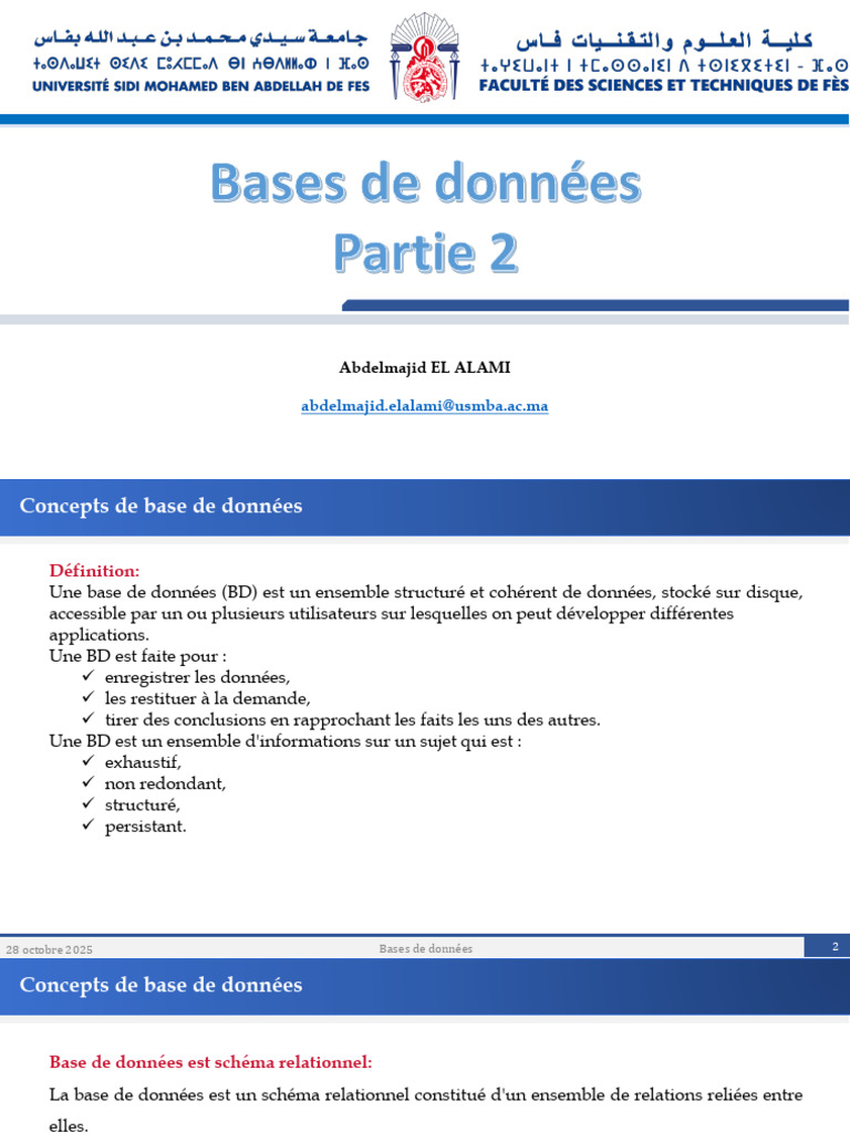 Introduction aux bases de données et SQL | PDF | SQL | Bases de données