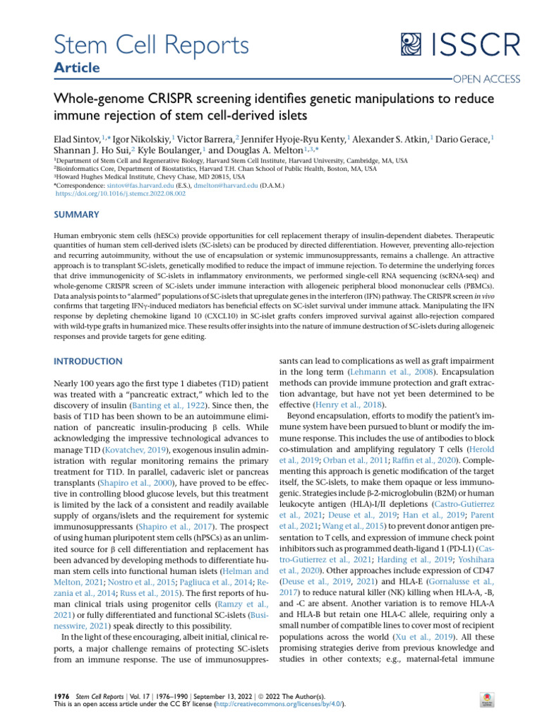Whole-Genome CRISPR Screening Identifies Genetic Manipulations To ...