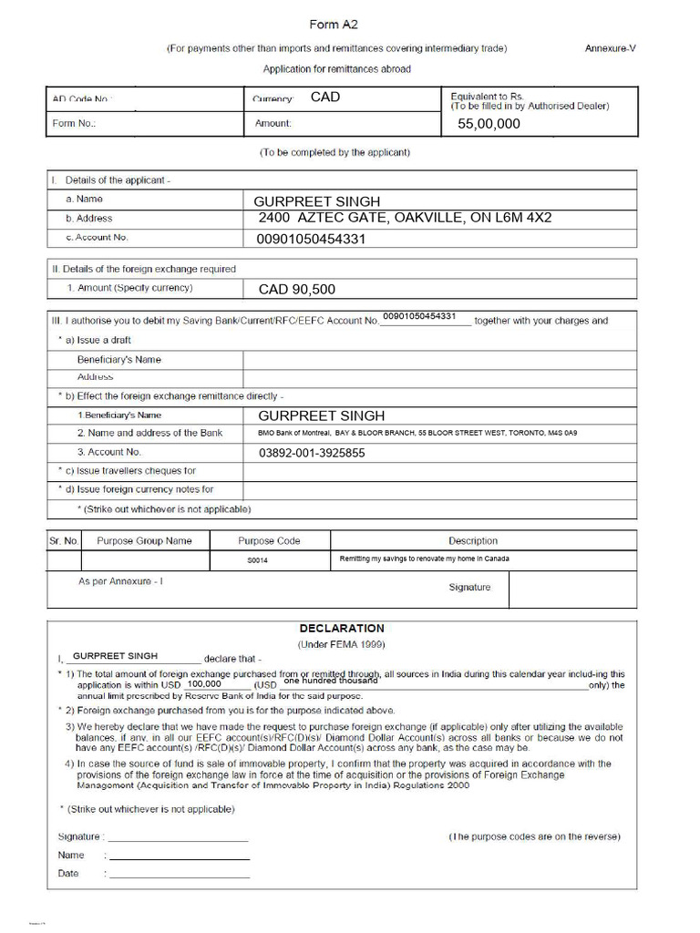 A2 NRO Repatriation - Gurpreet | PDF