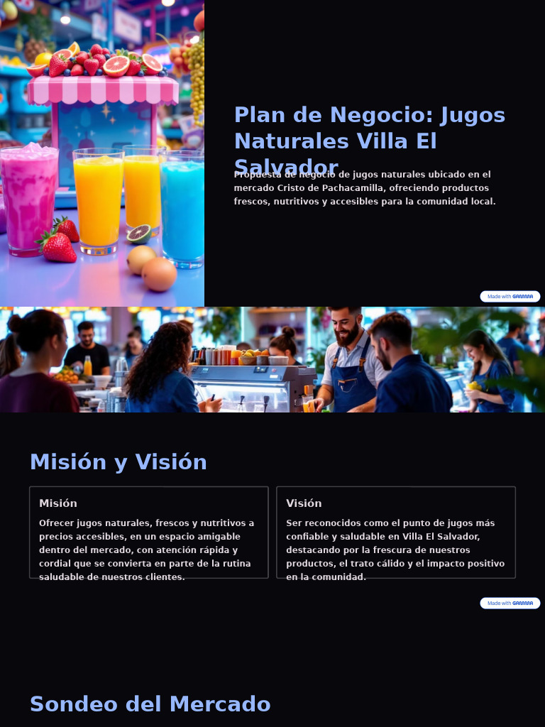 Plan de Negocio Jugos Naturales Villa El Salvador | PDF | Economias