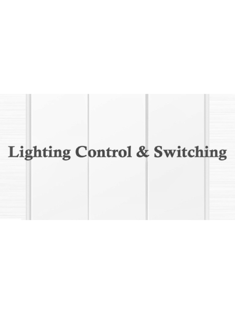 Lighting Control | PDF