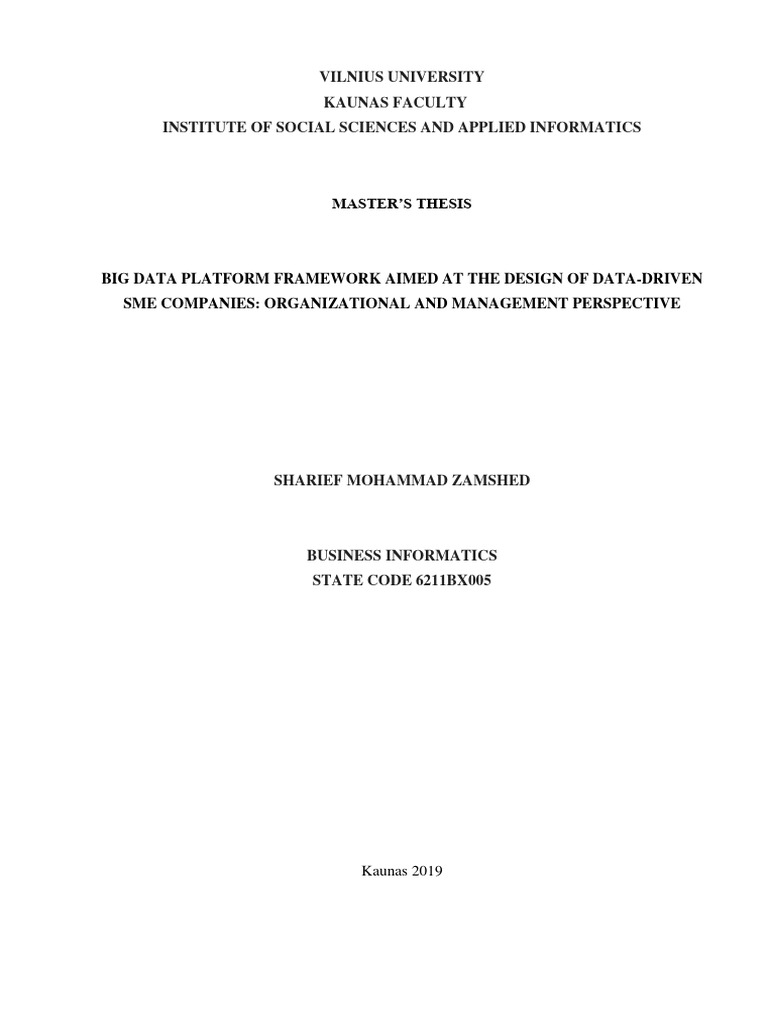 Big Data Platform Framework Aimed at The | PDF | Apache Hadoop | Apache ...