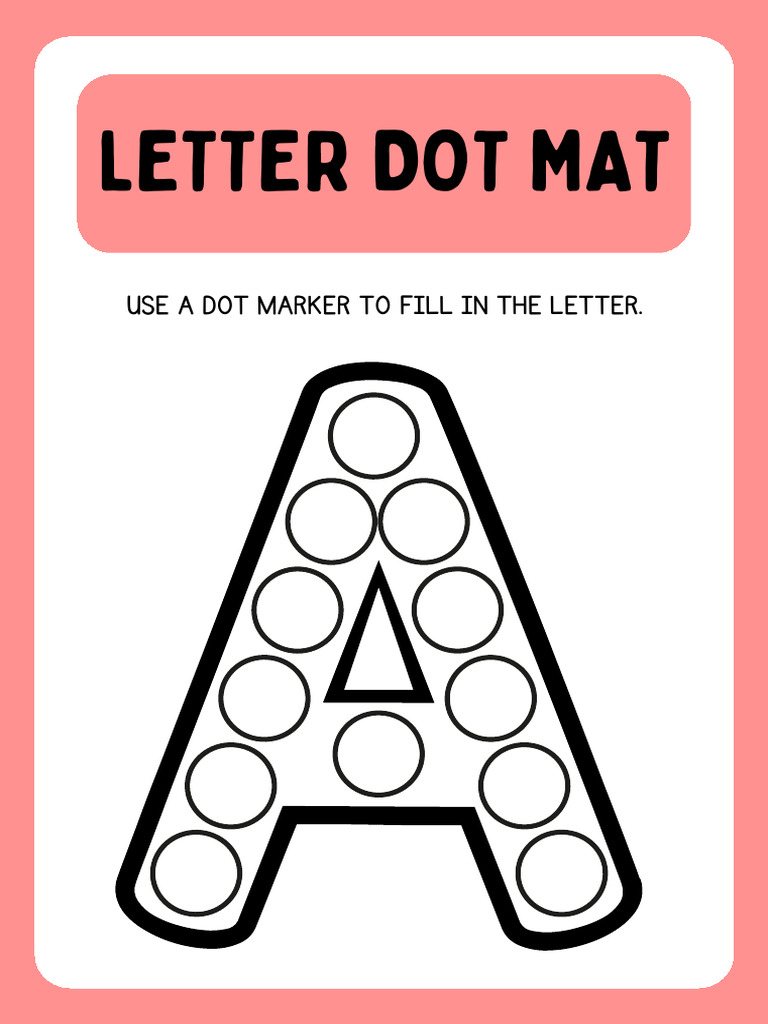Letter Dot Mat Activity Guide | PDF