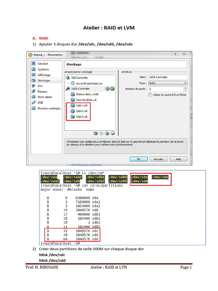 Atelier pratique : RAID et LVM en Linux | PDF | Logiciel utilitaire ...