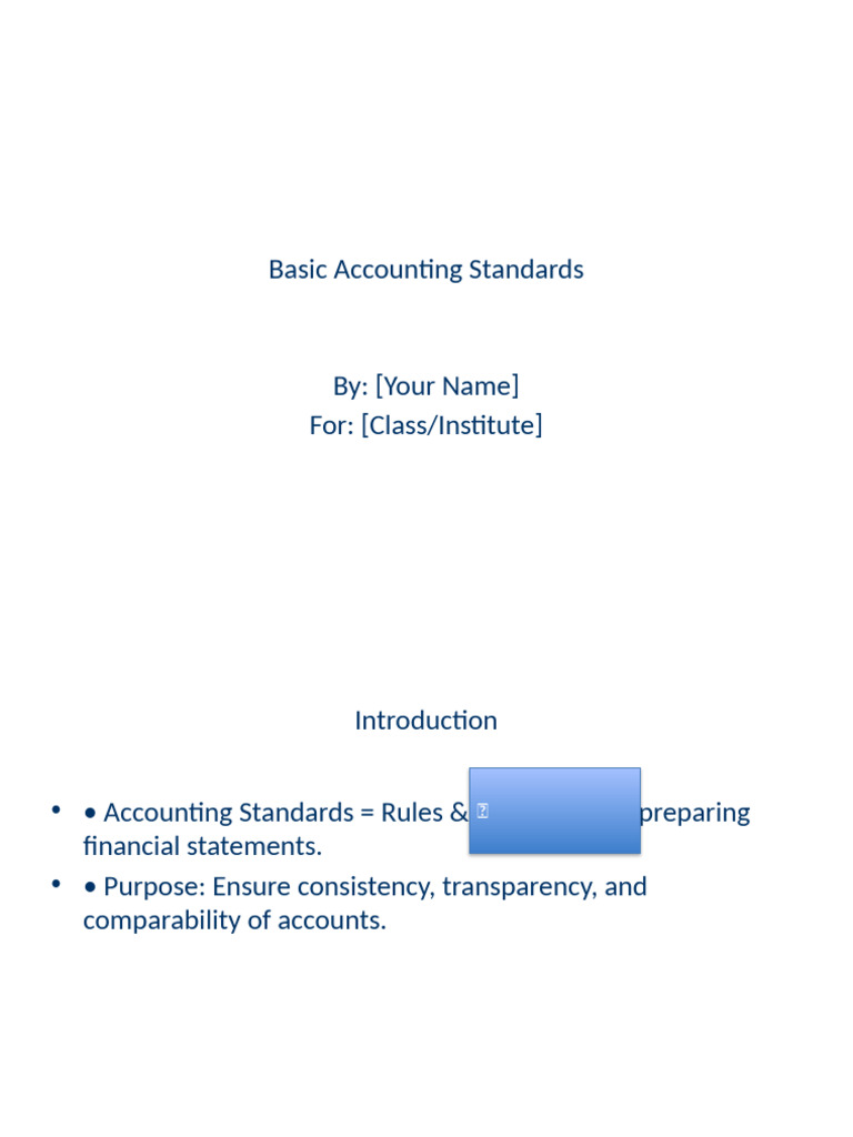 Basic Accounting Standards Presentation Designed | PDF