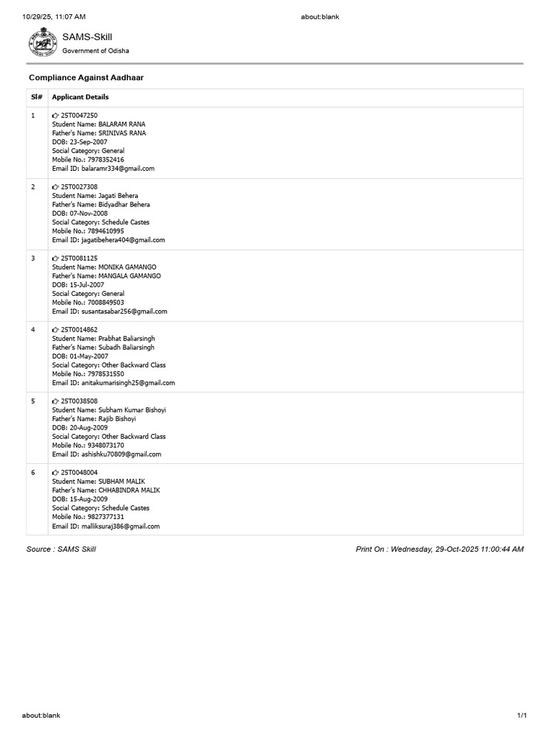 Etc Adhar Issue | PDF
