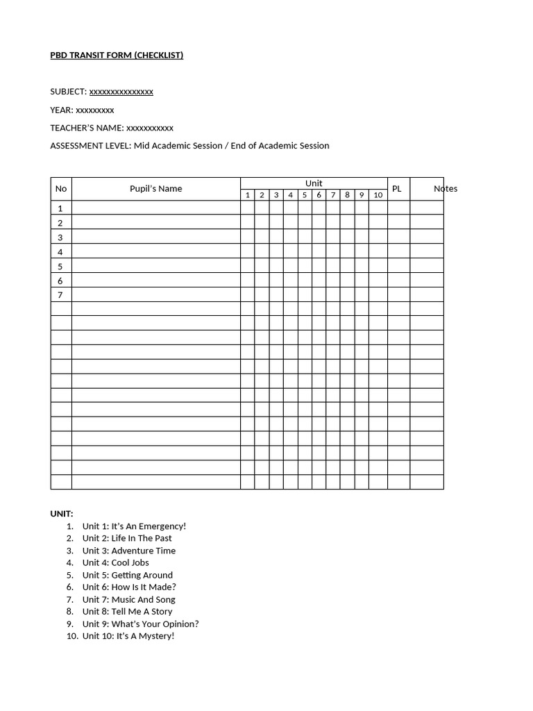 PBD Transit Form Checklist Guide | PDF | Chess Theory | Chess