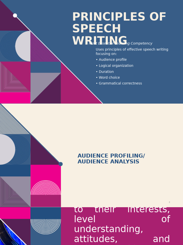 Effective Speech Writing Principles | PDF | Knowledge | Attitude ...