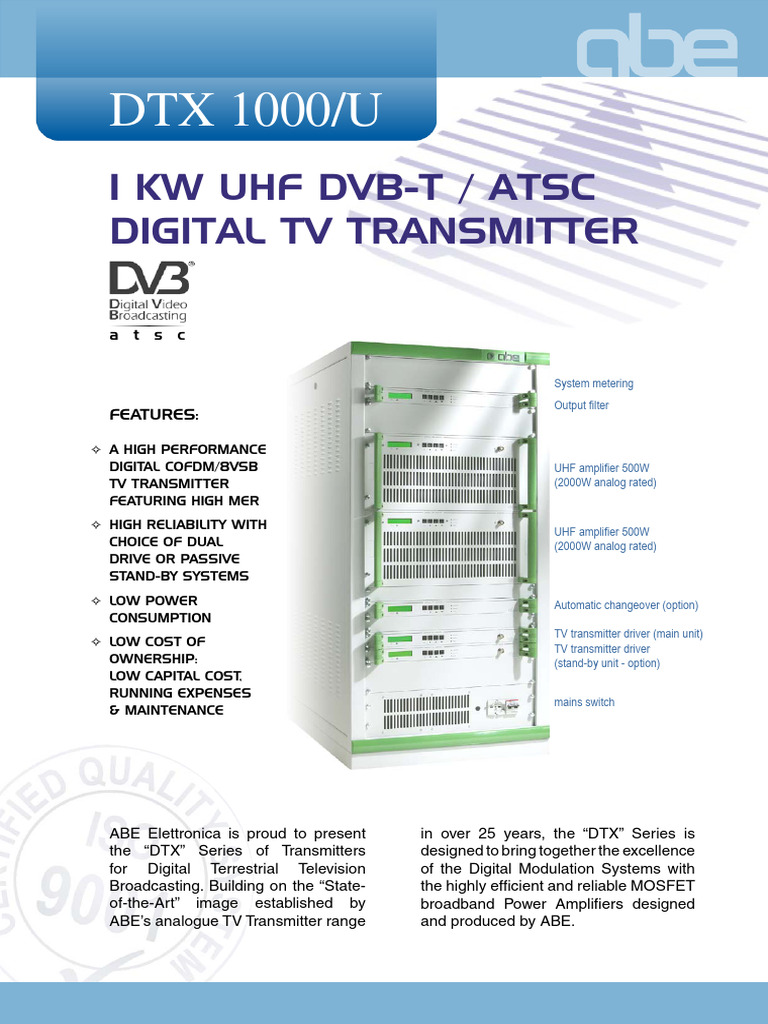 High-Performance UHF DVB-T/ATSC Transmitter | PDF | Amplifier ...