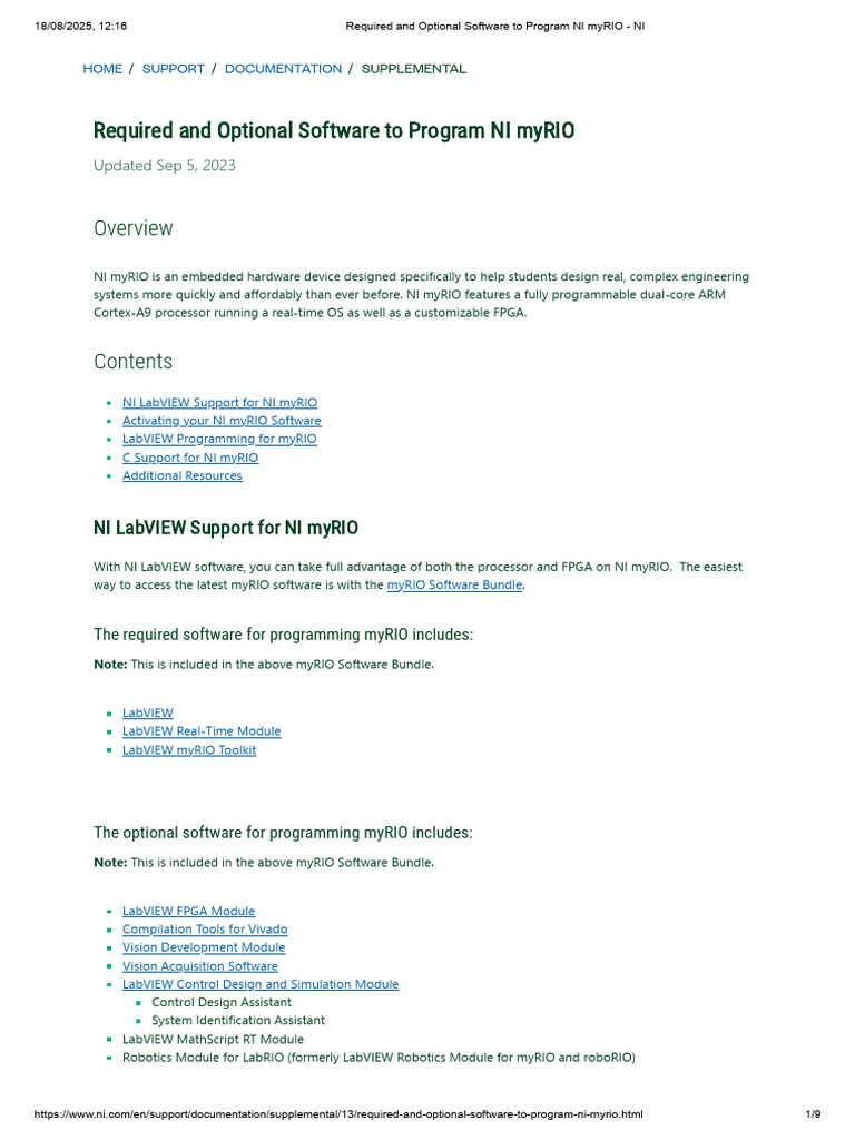 NI myRIO Software Bundle Overview | PDF | Field Programmable Gate Array ...