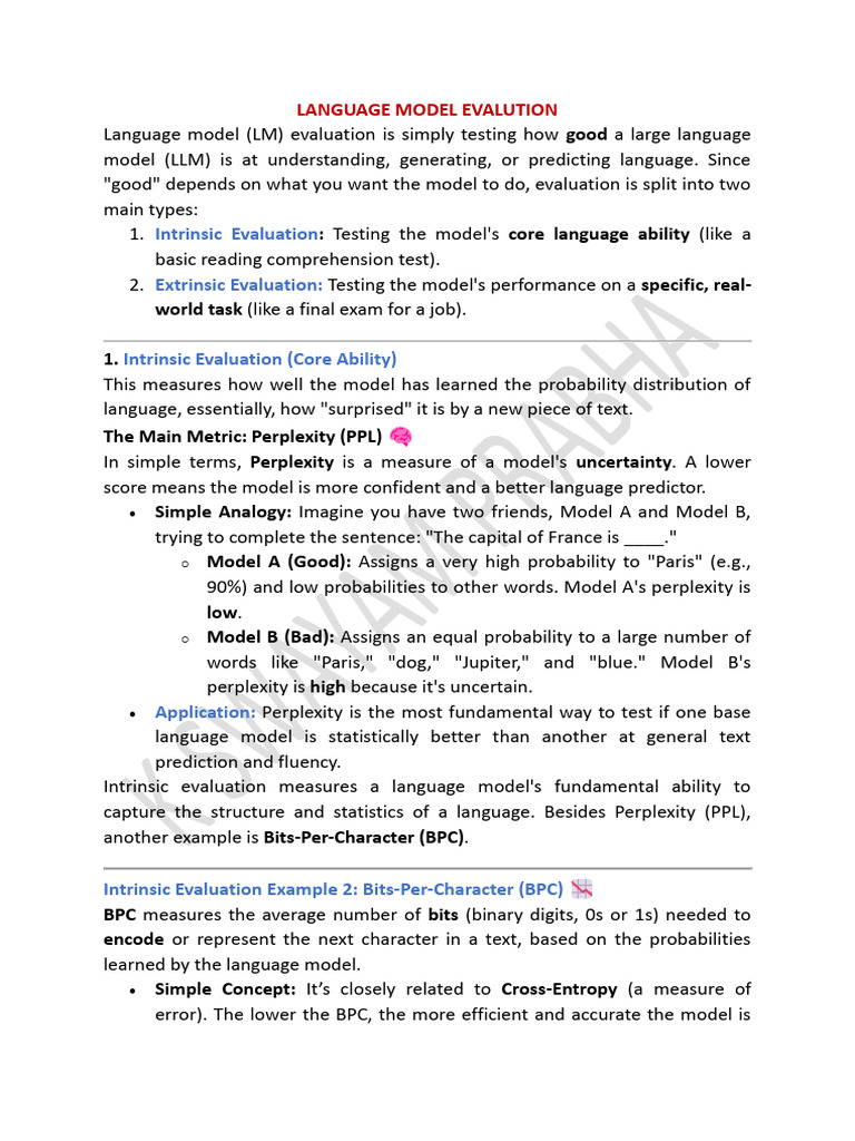 Language Model Evaluation Methods | PDF | Applied Mathematics | Human ...