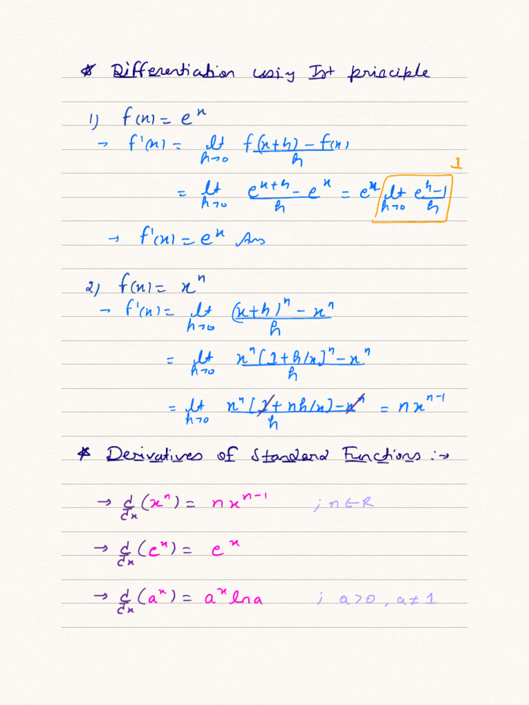 Differentiation Techniques and Examples | PDF