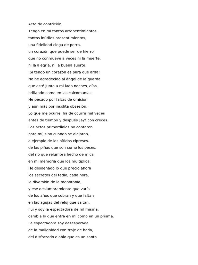 Acto de Contrición | PDF | Amor