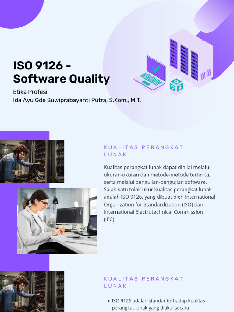 Kualitas Perangkat Lunak Menurut ISO 9126 | PDF