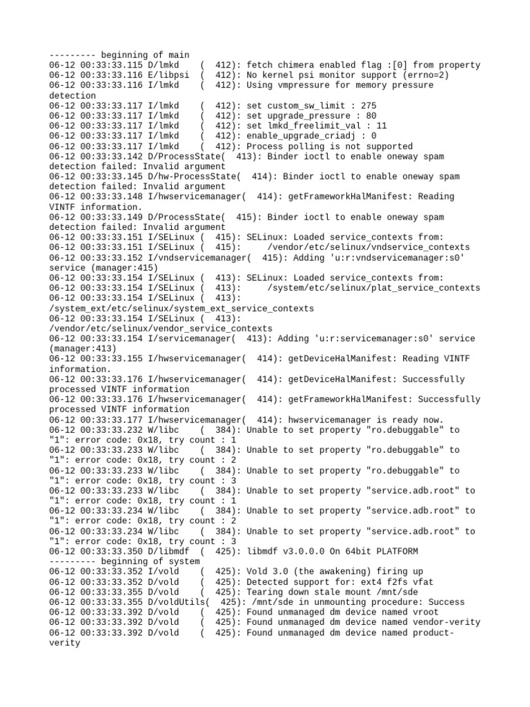 Android System Log Analysis | PDF | Operating System Technology ...