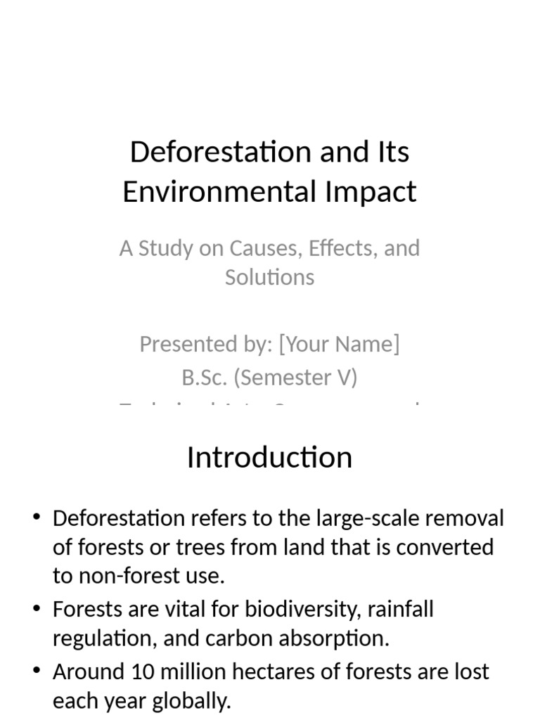Deforestation: Causes and Solutions | PDF | Deforestation | Forests