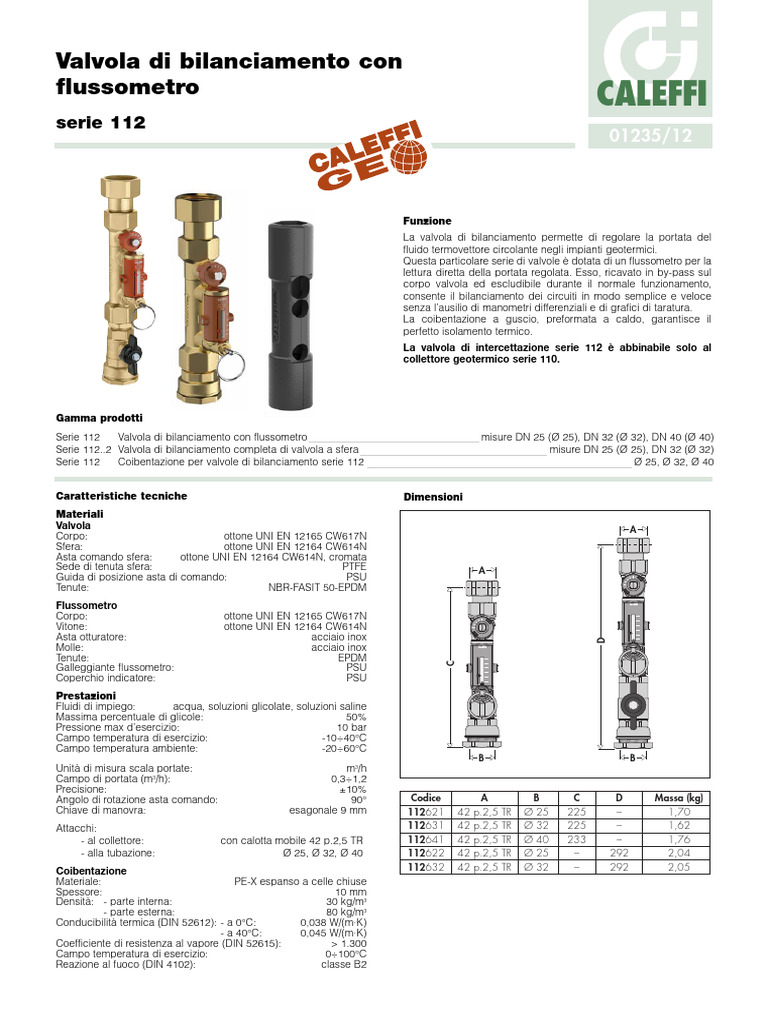 Ficha Tecnica (Serie 112) 01235 - IT | PDF