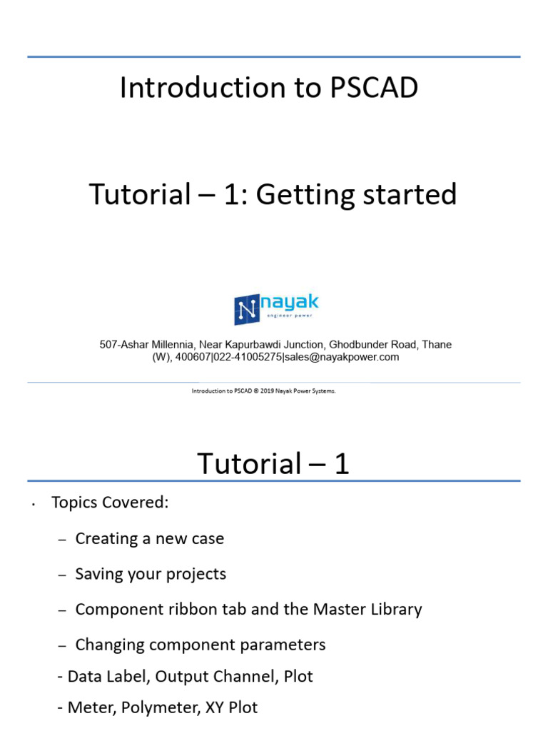 Tutorial On Fundamentals of PSCAD | PDF | Transformer | Electrical ...