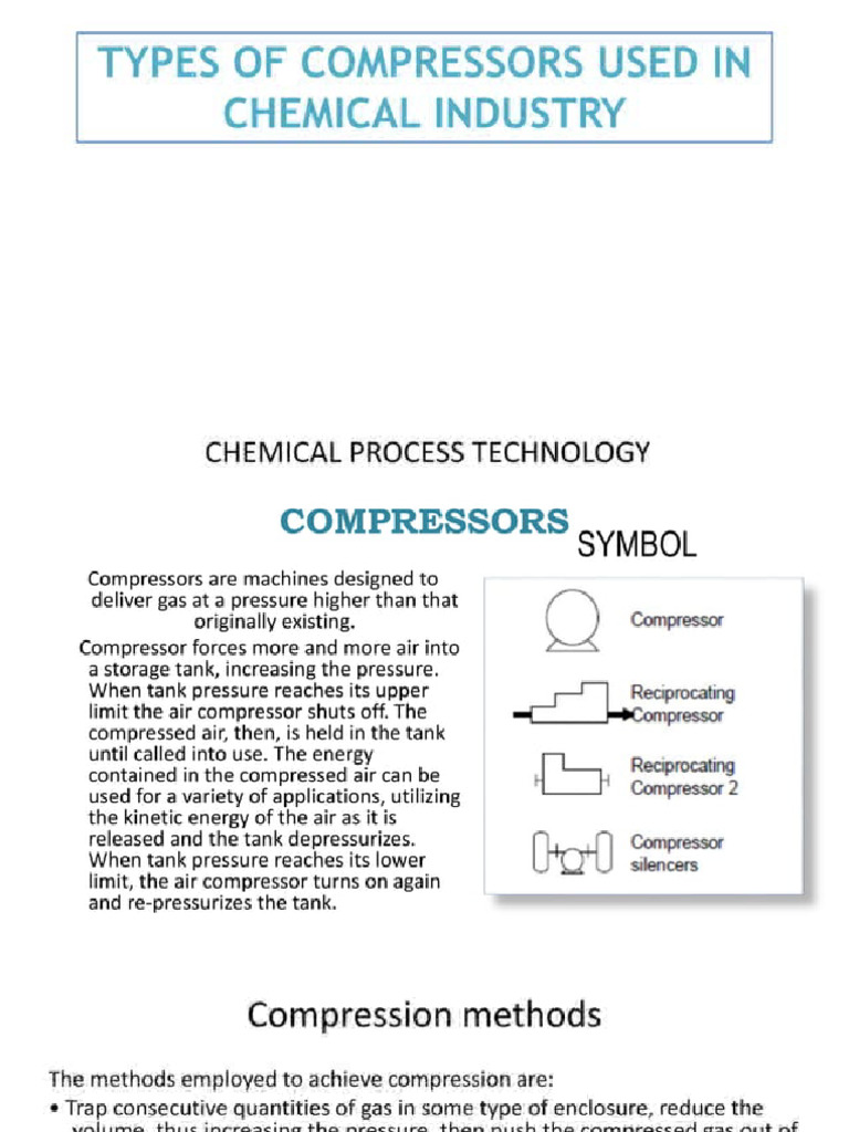 Compressors Used in Chemical Industry | PDF
