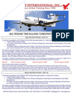 Multiengine Time Building Turboprop Programs: Beech 99 First Officer - Part 135
