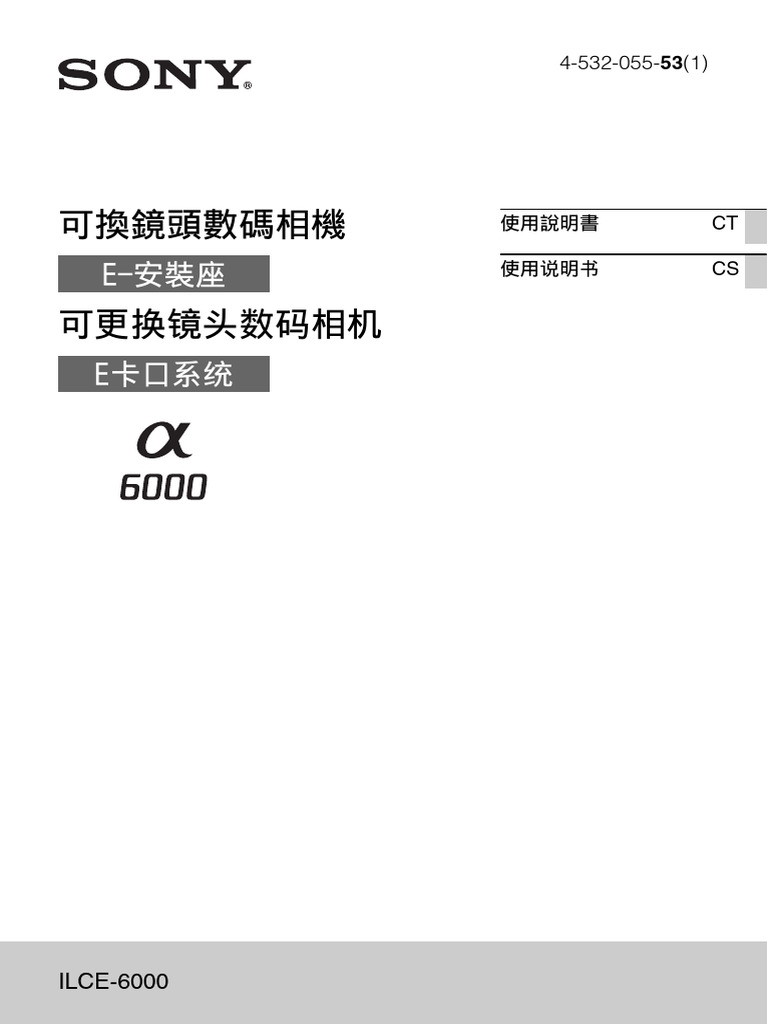 CT CS: Ilce-6000 | PDF