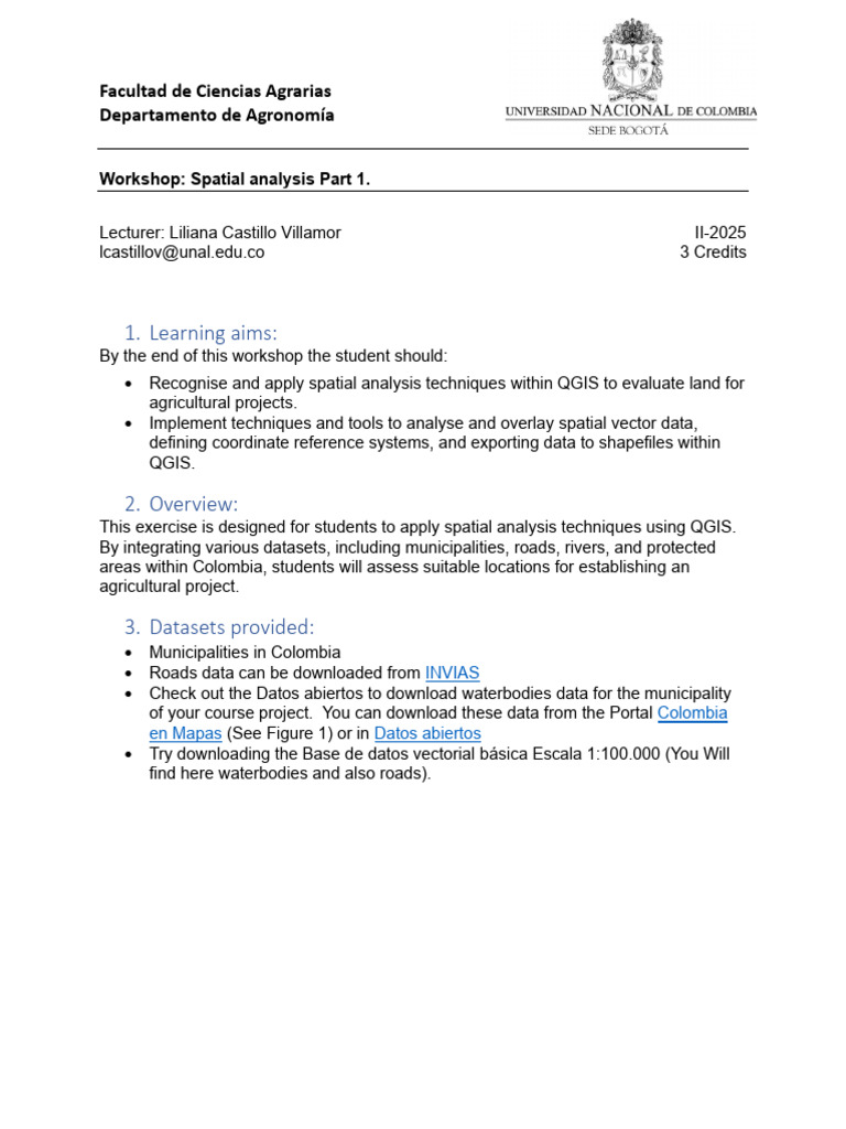 TWorkshop4 Vector Spatial Analysis | PDF | Map | Computing