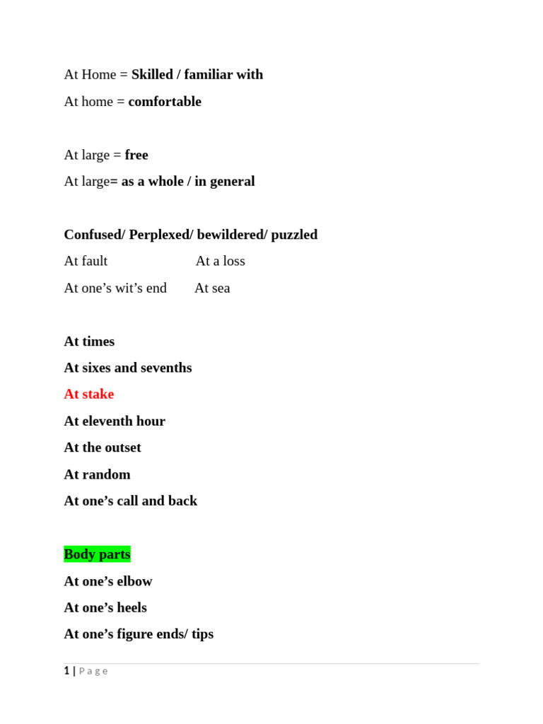 At Home | PDF