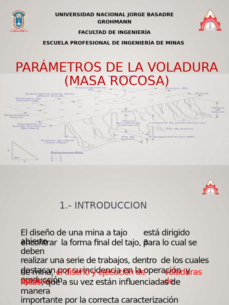 Sesion 1 - PARÁMETROS DEVOLADURA (Masa Rocosa) | PDF | Minería | Roca ...