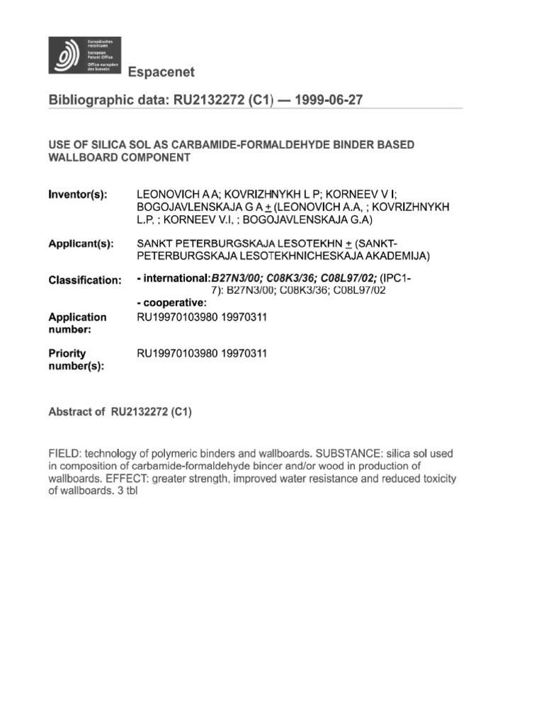 For Ru2132272c1 | PDF