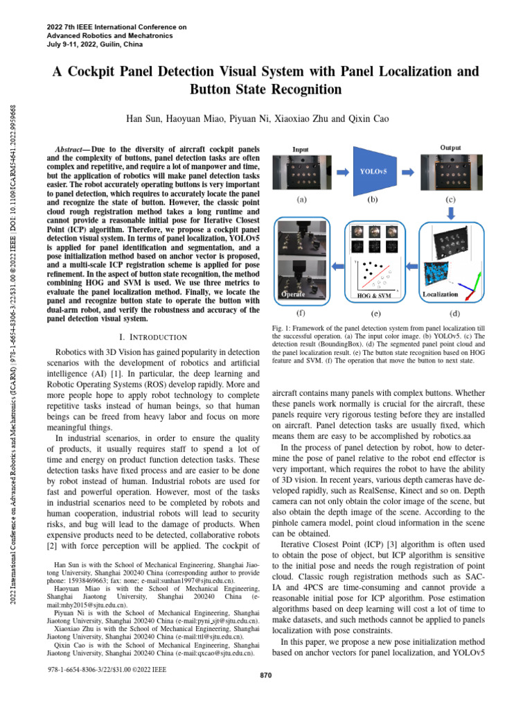 Cockpit Panel Detection System | PDF | Deep Learning | Support Vector ...