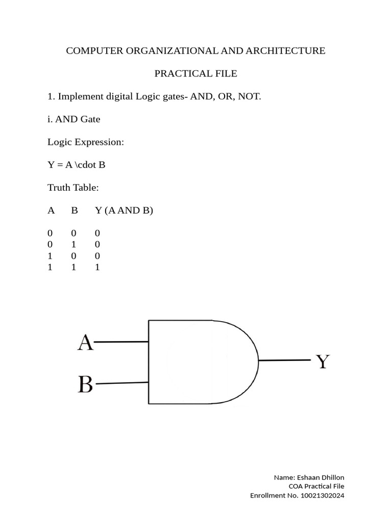 Digital Logic Gates Implementation Guide | PDF | Logic Gate ...