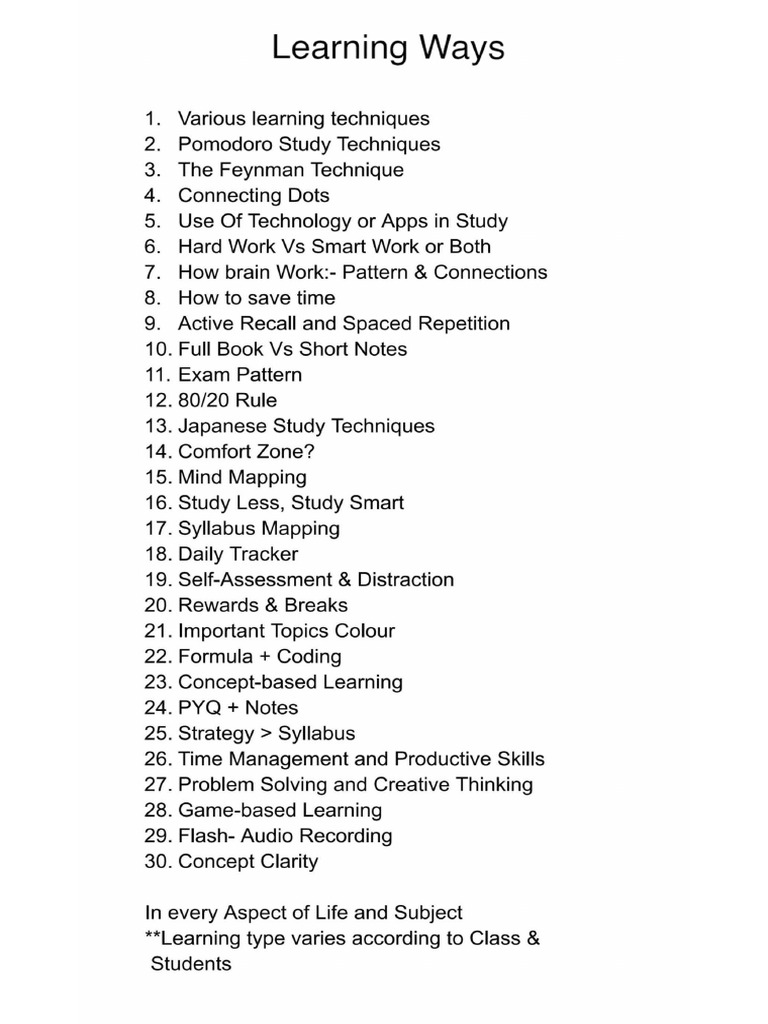 Effective Study Techniques and Strategies | PDF