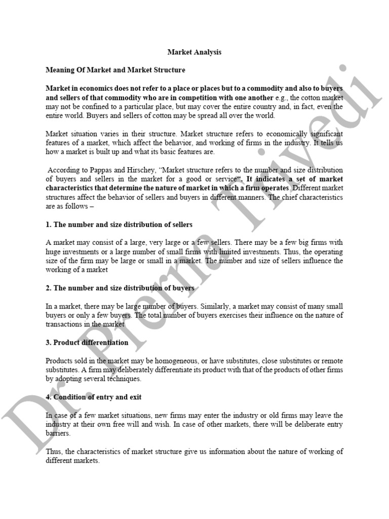 Market Analysis | PDF | Economic Equilibrium | Monopoly
