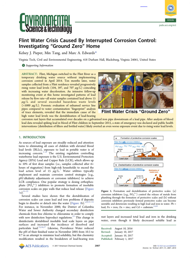Flint Water Crisis: Lead Contamination Study | PDF | Lead | Corrosion