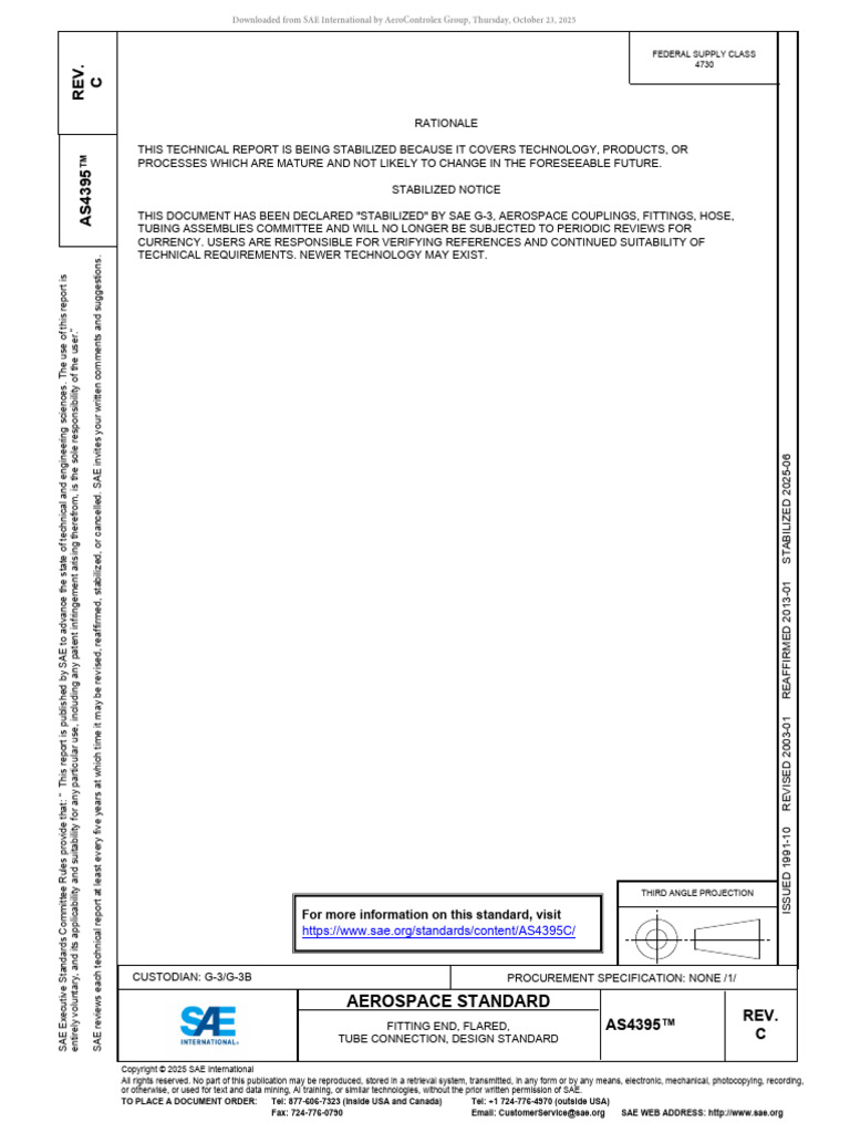 Flared Tube Connection Design Standard | PDF | Intellectual Property Law