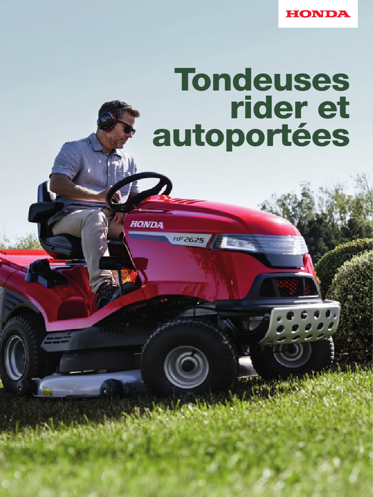 Tondeuses Rider et Autoportées Honda | PDF | Tondeuse à gazon ...